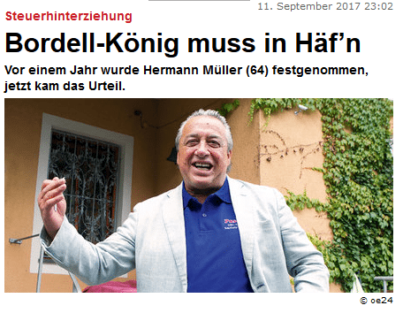 Bordell-König Hermann Müller nun verurteilt!