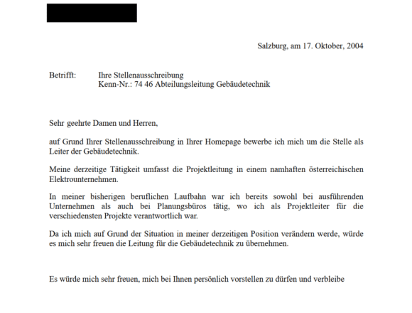 Bewerbung bei einem Betriebsberatungsunternehmen – trotz allem!